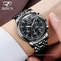 Men Watch Top Luxury Brand JSDUN 8750 Men Automatic Mechanical WristWatch  Chronograph Stainless Steel Band Business Clock